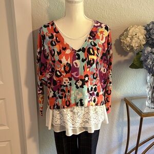 Whisper by Brodie designer sweater silk blend size small